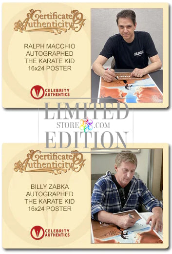 Karate Kid - Poster signed by Ralph Macchio and Billy Zabka