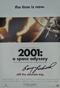 Poster 20x30cm 2001 L'Odyssée de l'espace signée par  Gary Lockwood. JSA