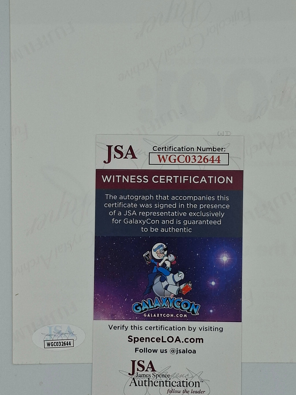 Poster 20x30cm 2001 L'Odyssée de l'espace signée par  Gary Lockwood. JSA