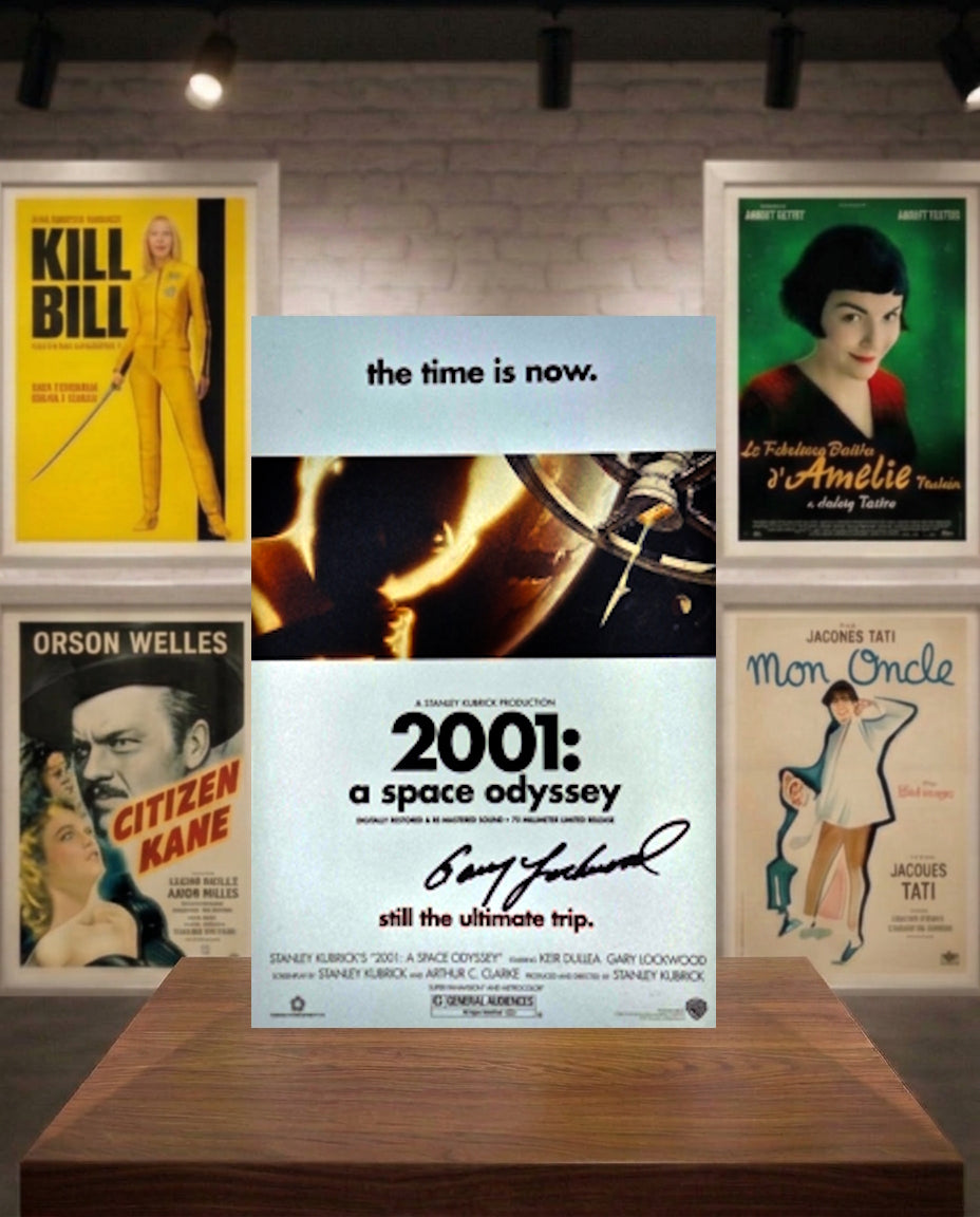 Poster 20x30cm 2001 L'Odyssée de l'espace signée par  Gary Lockwood. JSA