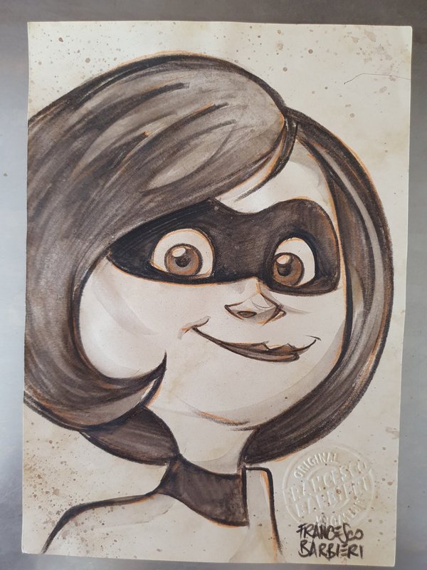 Dessin ELASTIGIRL INCREDIBLES par Francesco Barbieri