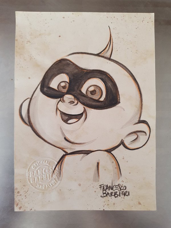 Dessin JACK-JACK des INCREDIBLES par Francesco Barbieri