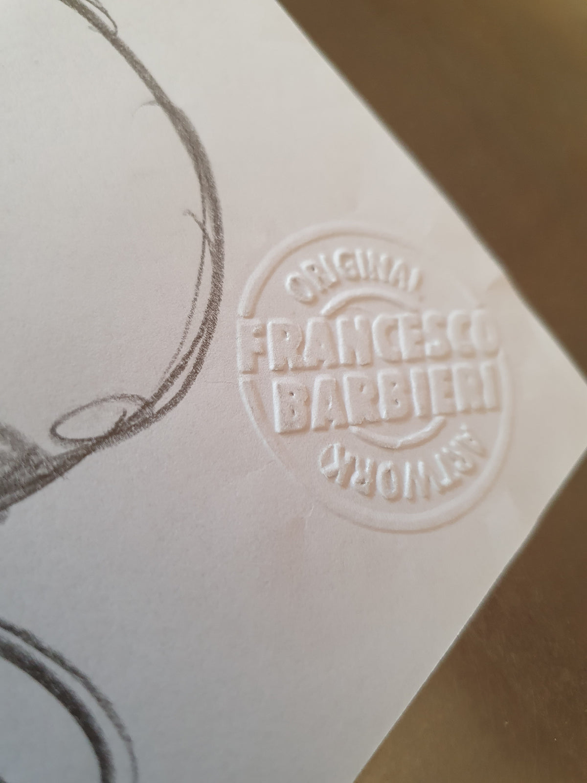 Donald Duck dessin original par l'artiste Francesco Barbieri