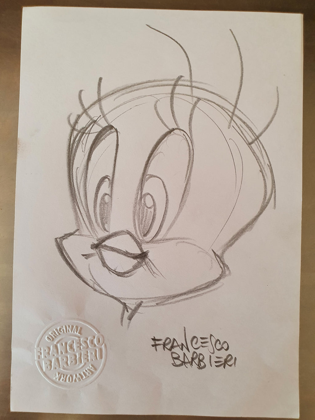 Dessin croquis TWEETY par Francesco Barbieri