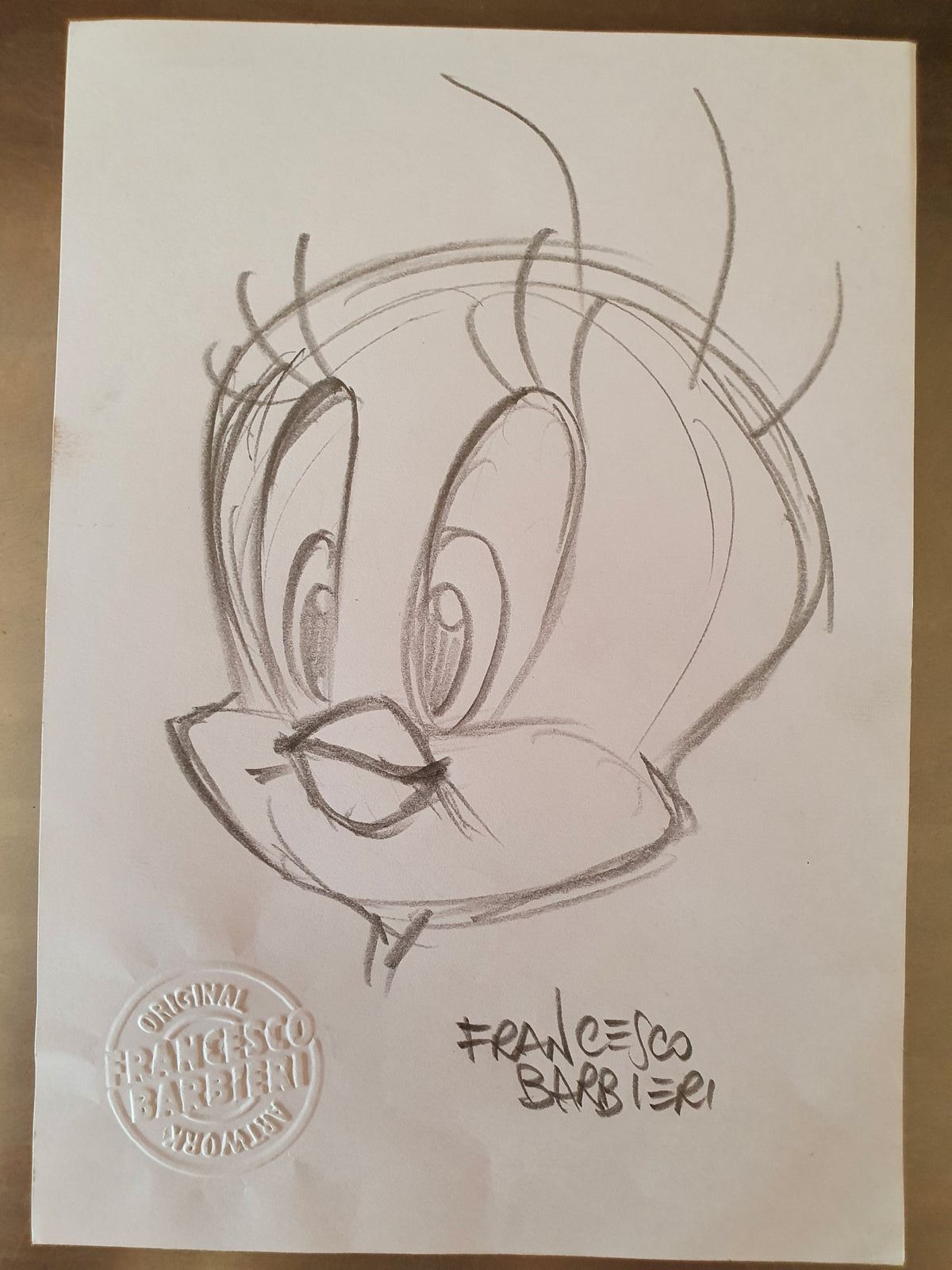 Dessin croquis TWEETY par Francesco Barbieri