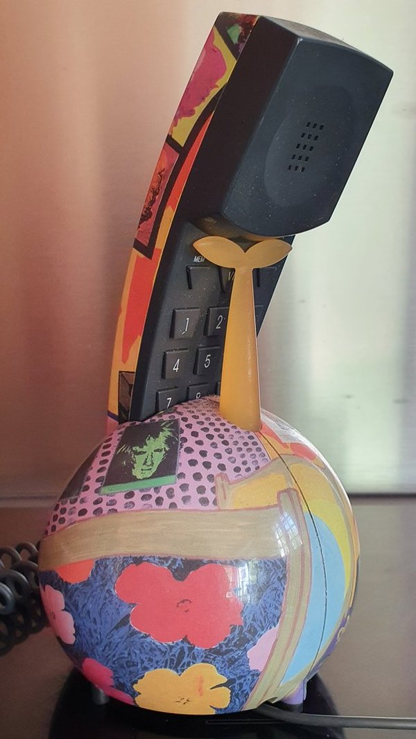 Téléphone aux couleurs d'Andy Warhol Vintage Pop Art 1980's