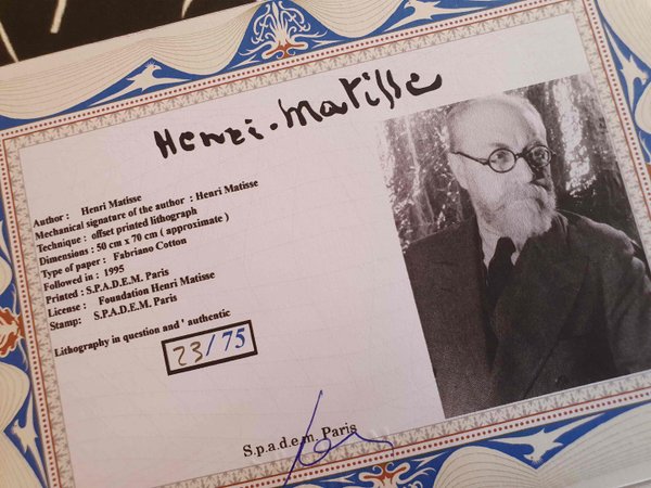 Henri Matisse lithograph Pasiphaë Minotaur head numbered
