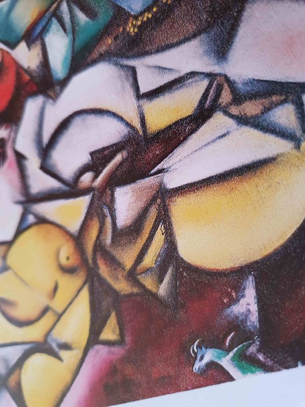 Lithographie signée de Marc Chagall Adam et Eve
