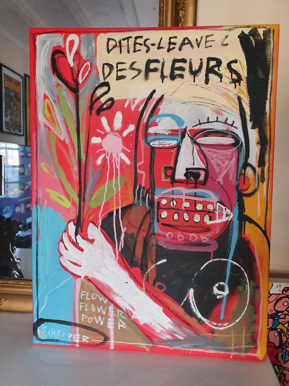 Jone Hopper - Dites le avec des fleurs, acrylic on canvas