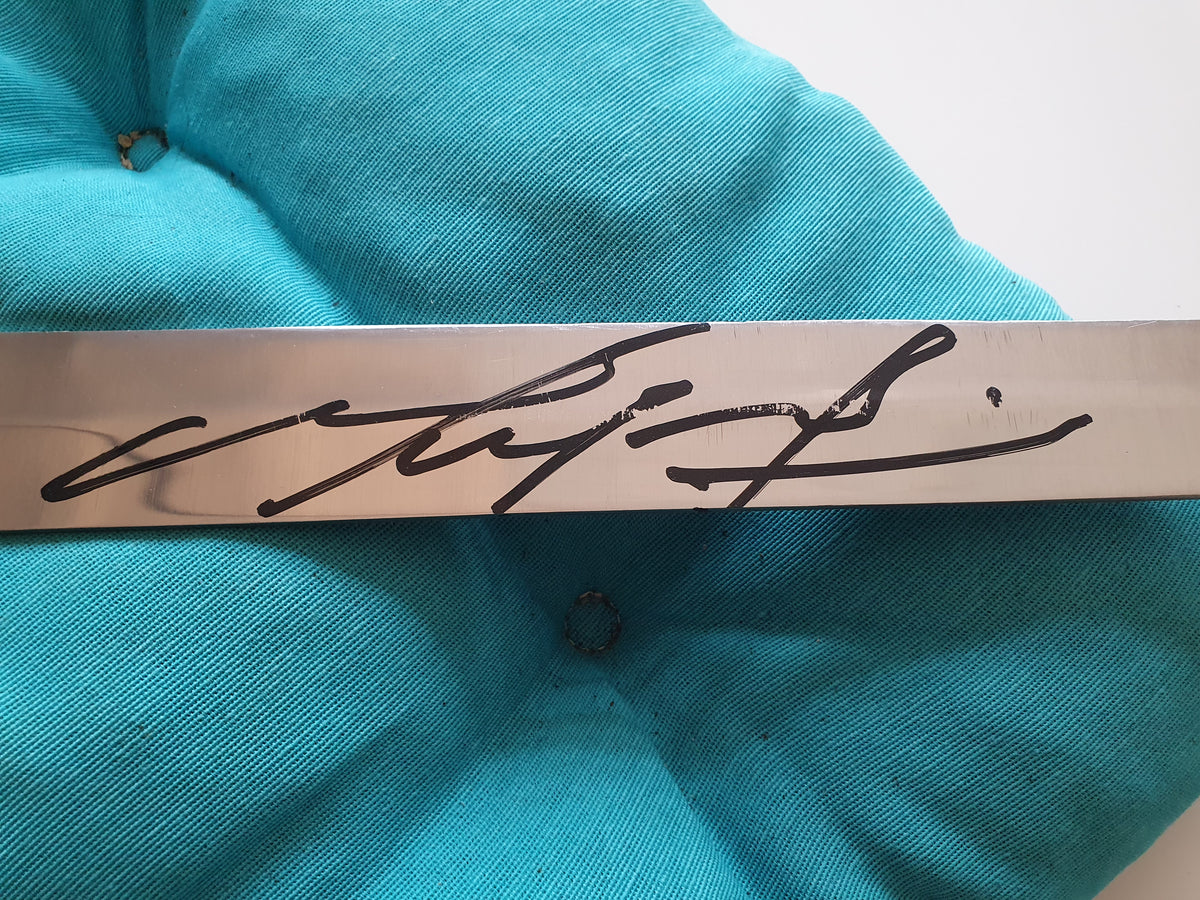 Machette Braveheart signée par Mel Gibson. Certificat d'authenticité avec photo