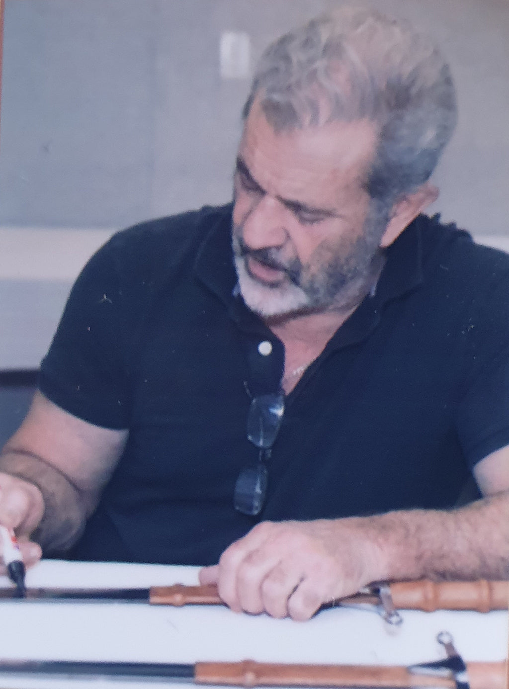 Machette Braveheart signée par Mel Gibson. Certificat d'authenticité avec photo