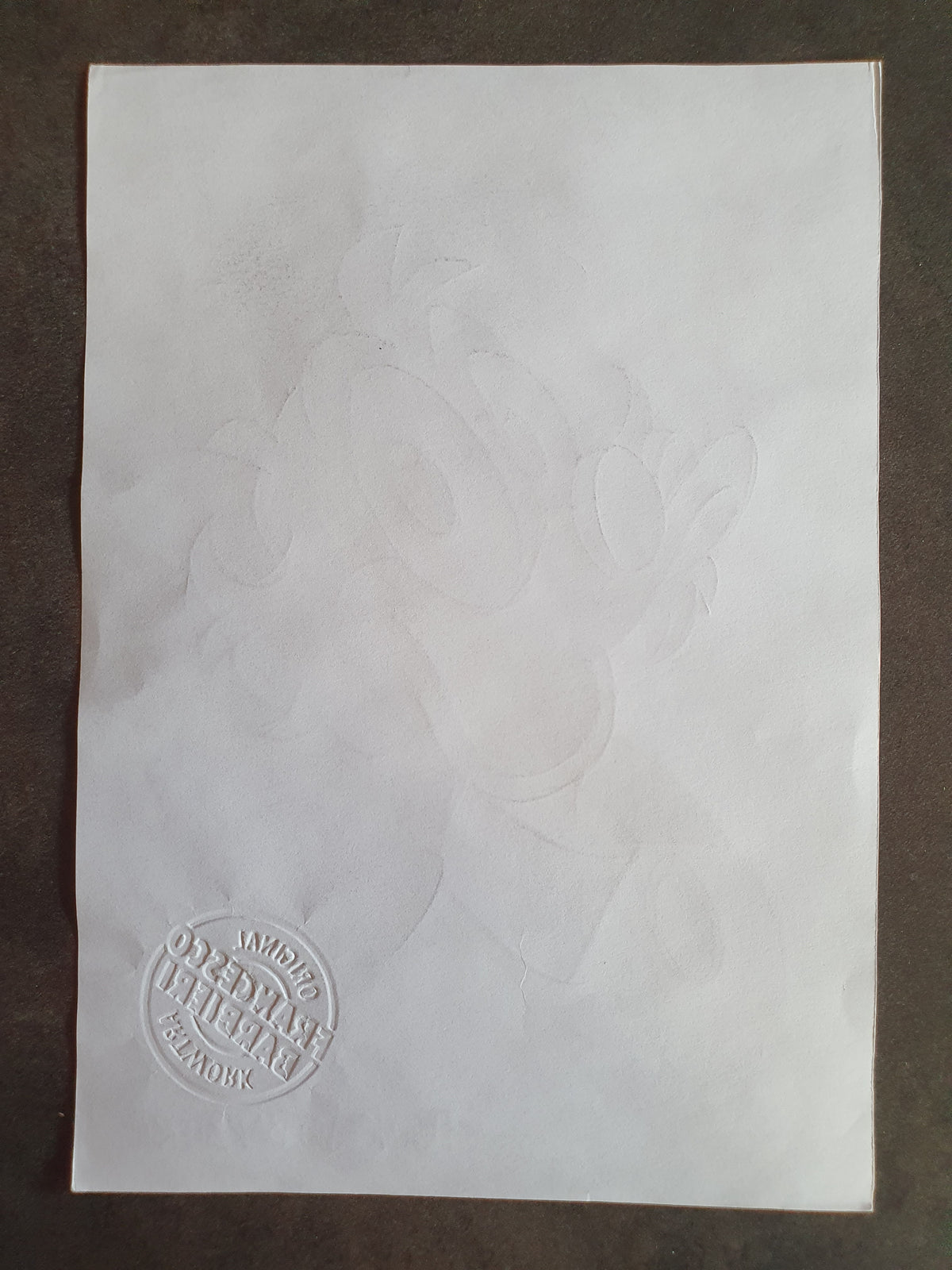 Dessin original Donald (N&B) par Francesco Barbieri