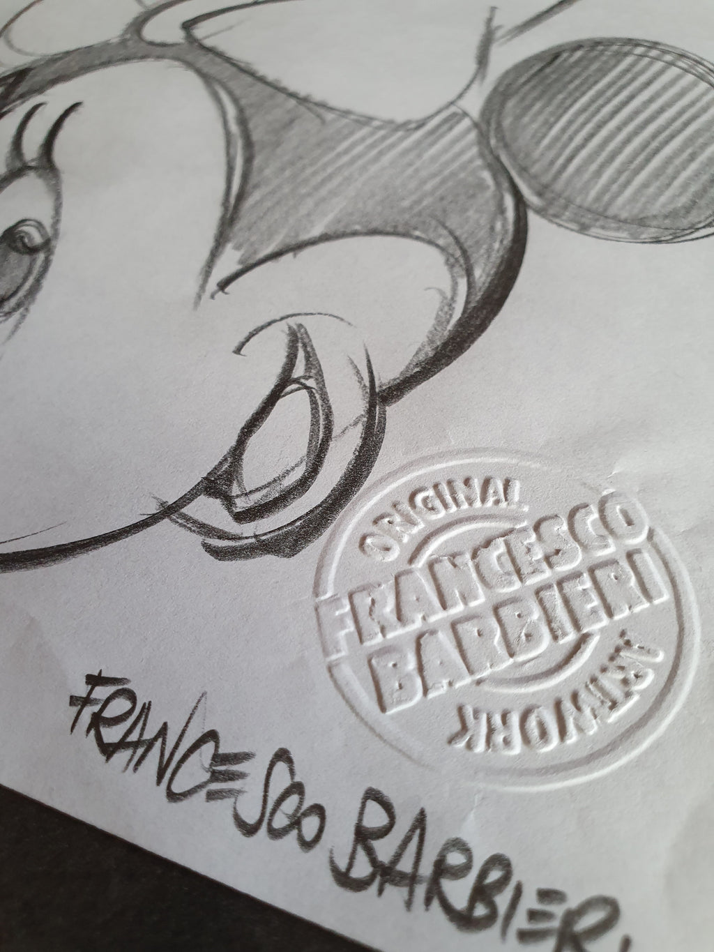Minnie Mouse - Disney- dessin original par l'artiste Francesco Barbieri