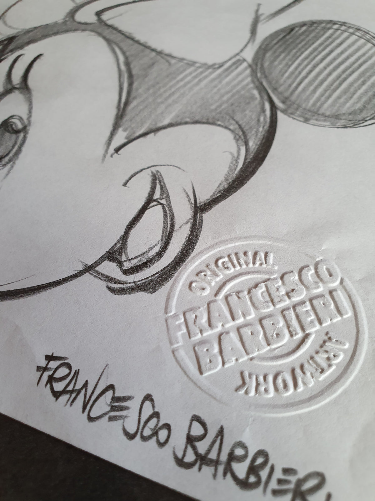 Minnie Mouse - Disney- dessin original par l'artiste Francesco Barbieri