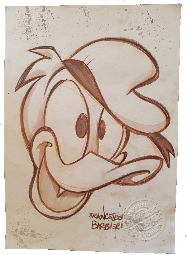 Donald Duck, Disney. Dessin original.