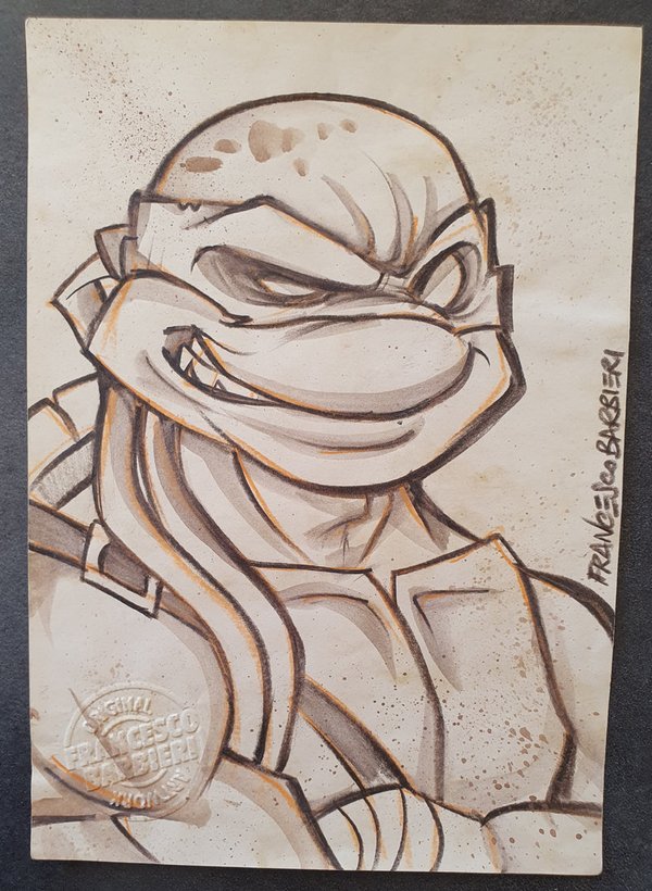 Tortue Ninja Donatello? Dessin original.