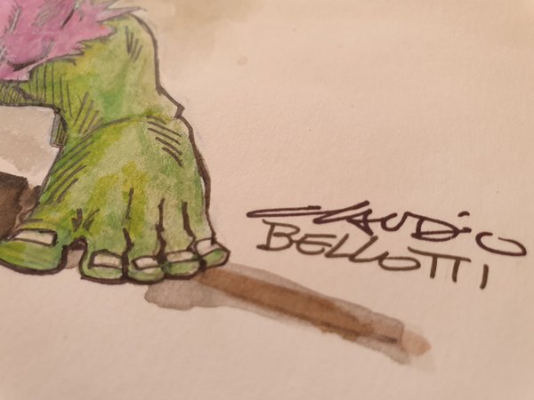 Hulk dessin original de Claudio Bellotti
