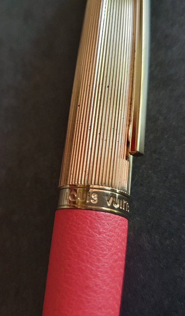 Spirit leather and gold ballpoint pen - Louis Vuitton