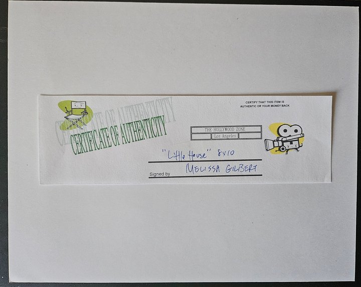 Autographe de Melissa Gilbert - La petite maison dans la prairie