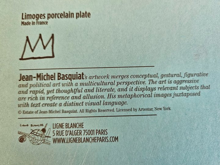 Assiette Jean-Michel Basquiat