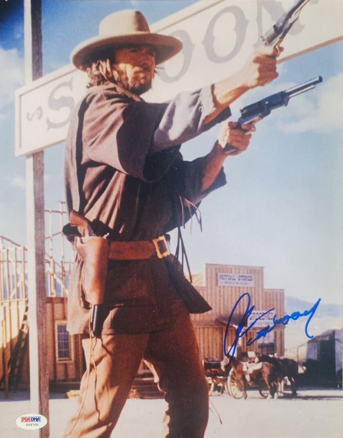 Clint Eastwood photo signée  - authenticité PSA -