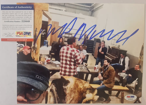 Autographe de Michael Madsen sur photo tournage Les 8 salopards Tarantino PSA