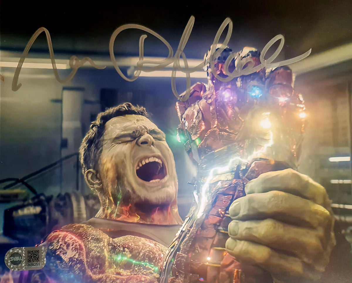 Autographe de Mark Ruffalo sur photo HULK Avengers: Endgame COA Marvel