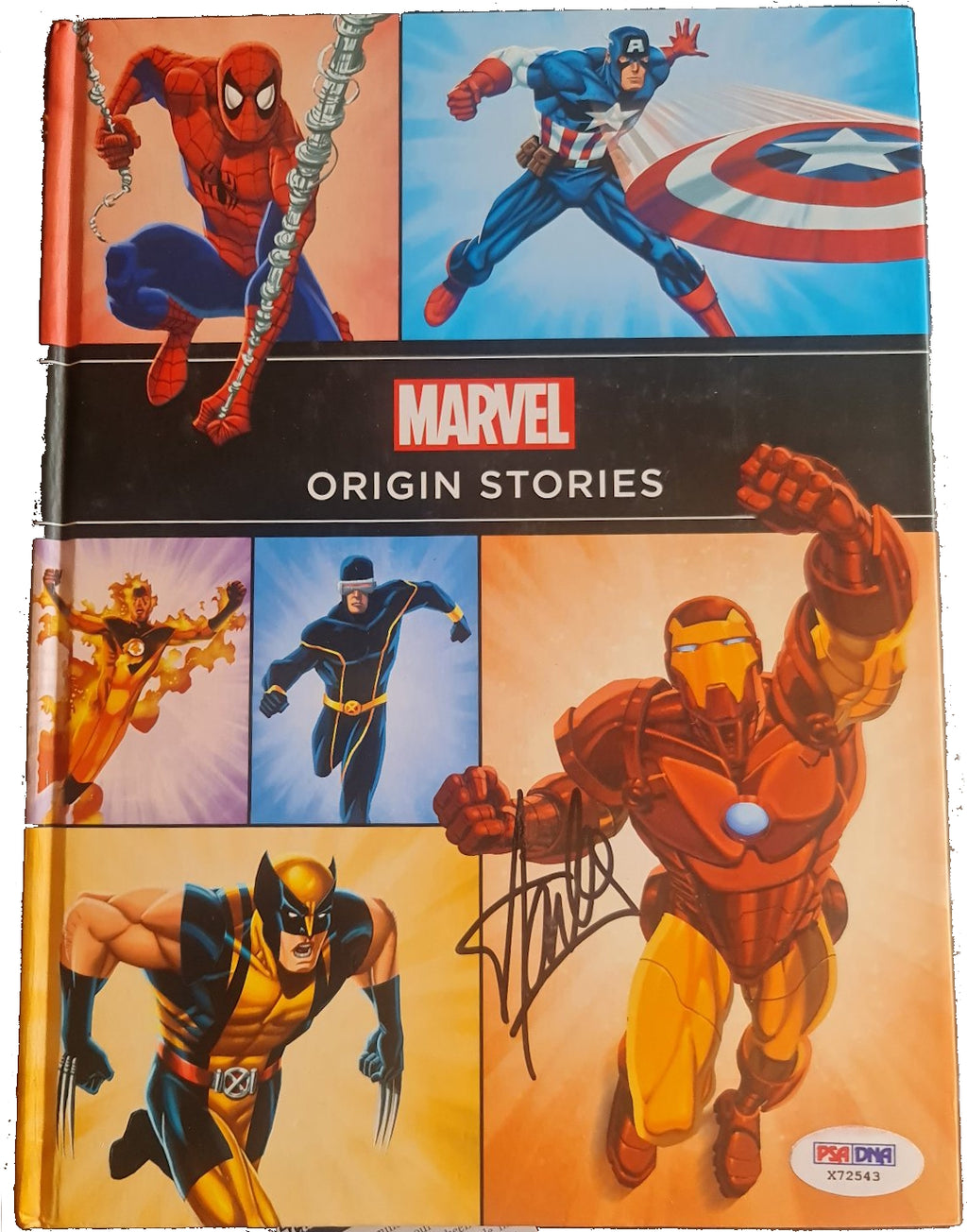 Livre Marvel avec autographe de Stanlee. Avengers X-Men
