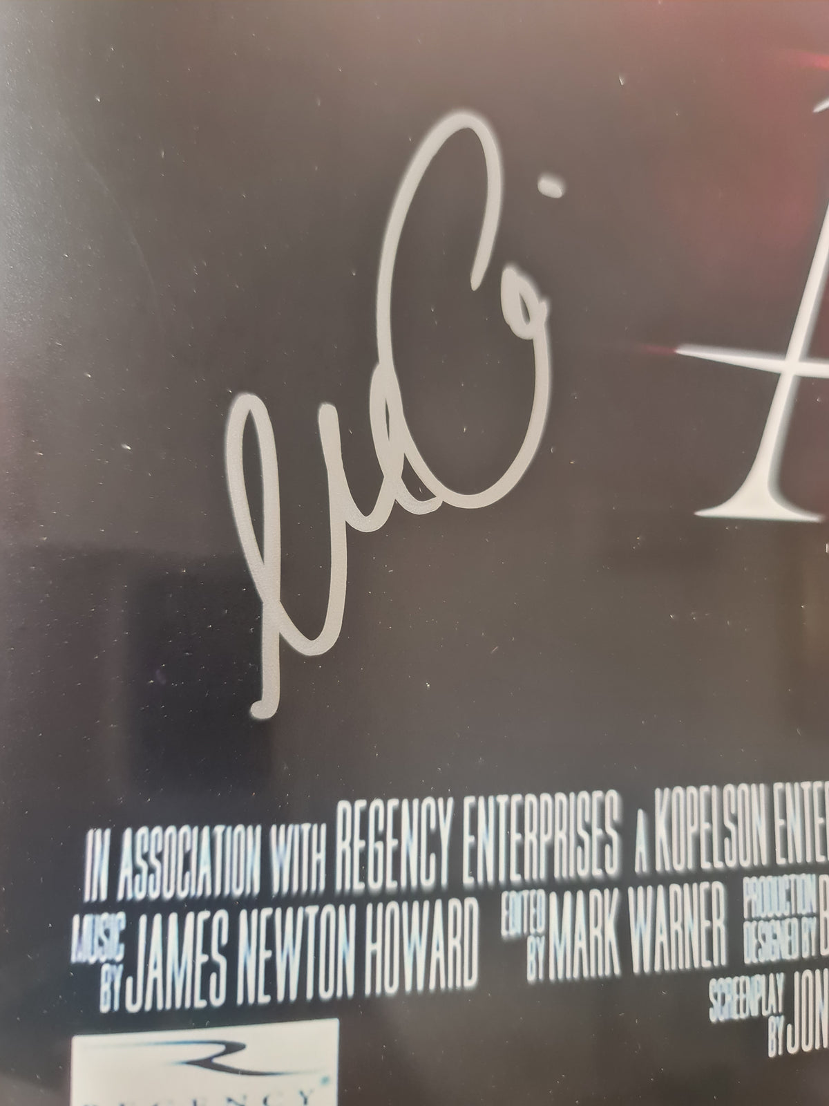 Autographe d'Al Pacino sur le poster de L'Associé du Diable. Keanu Reeves.