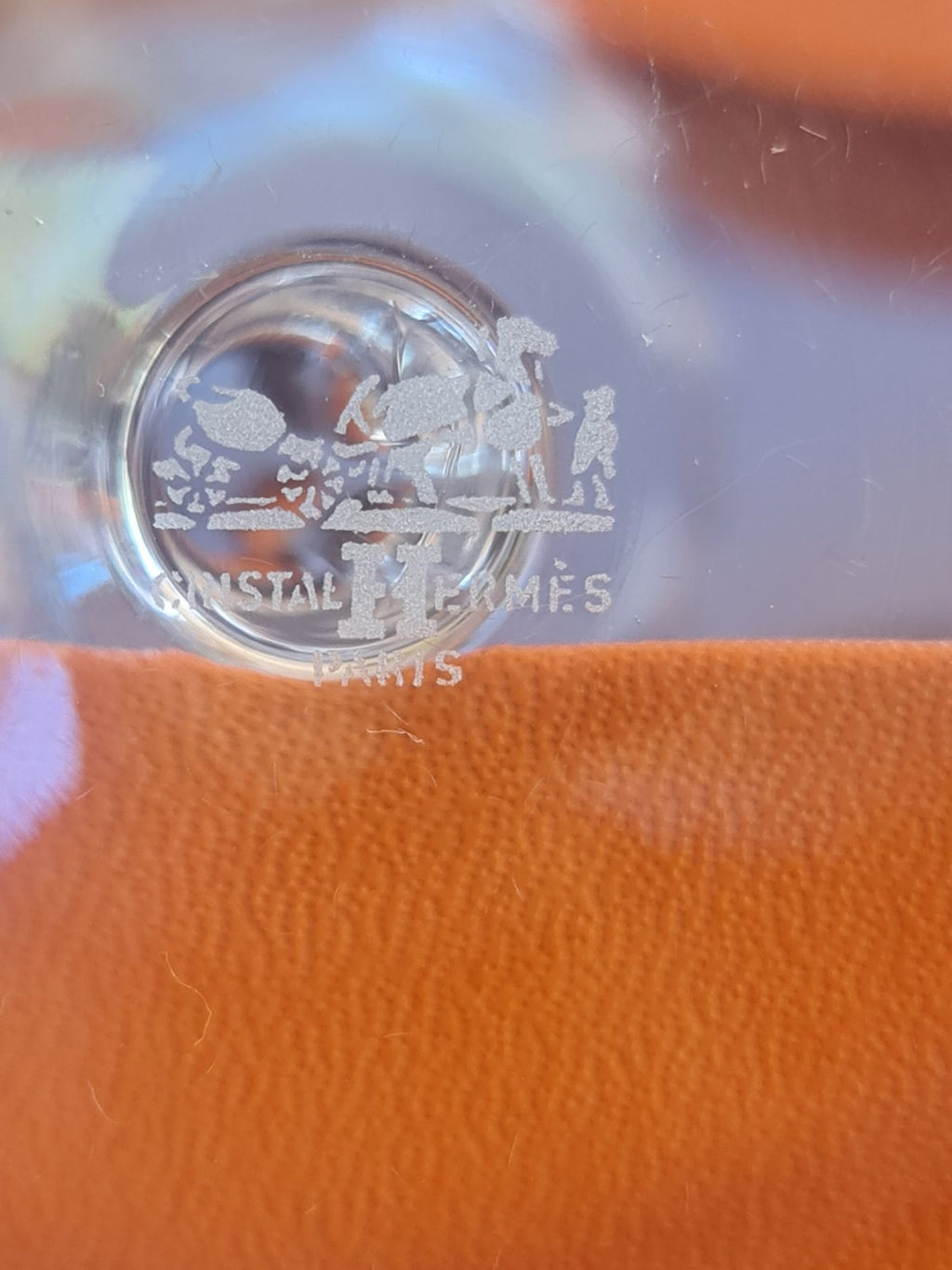 Deux verres à vin en cristal Hermès modèle Fanfare