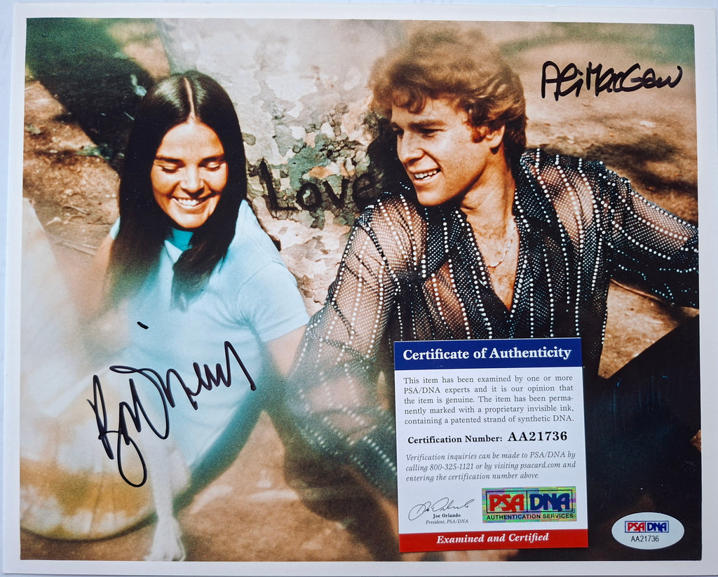 Love Story - Ali MacGraw et Ryan O'Neal autographs PSA