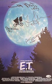 E.T. poster avec 4 autographes ! JSA