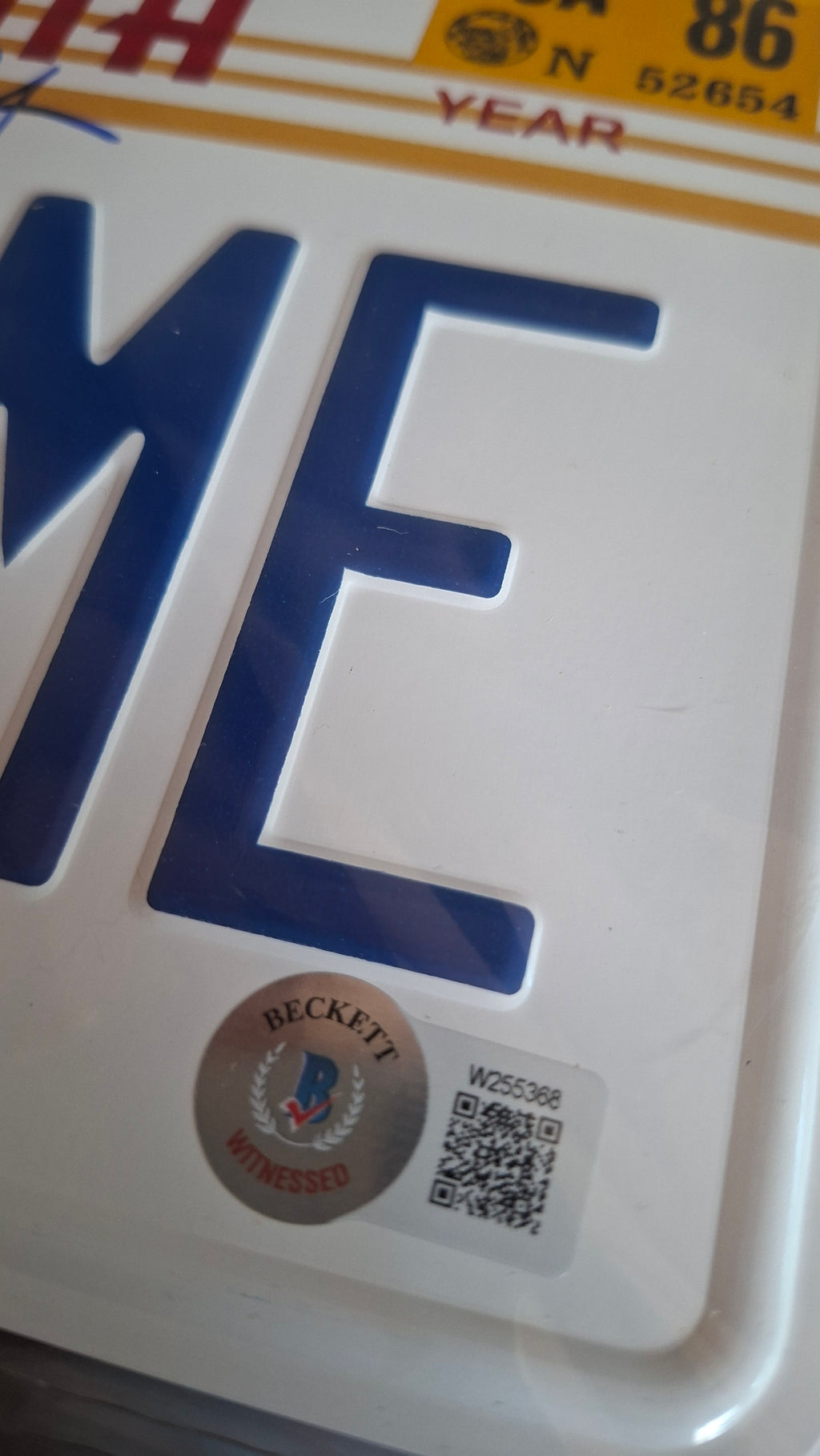 Retour vers le futur Plaque d'immatriculation signée par Claudia Wells - Beckett