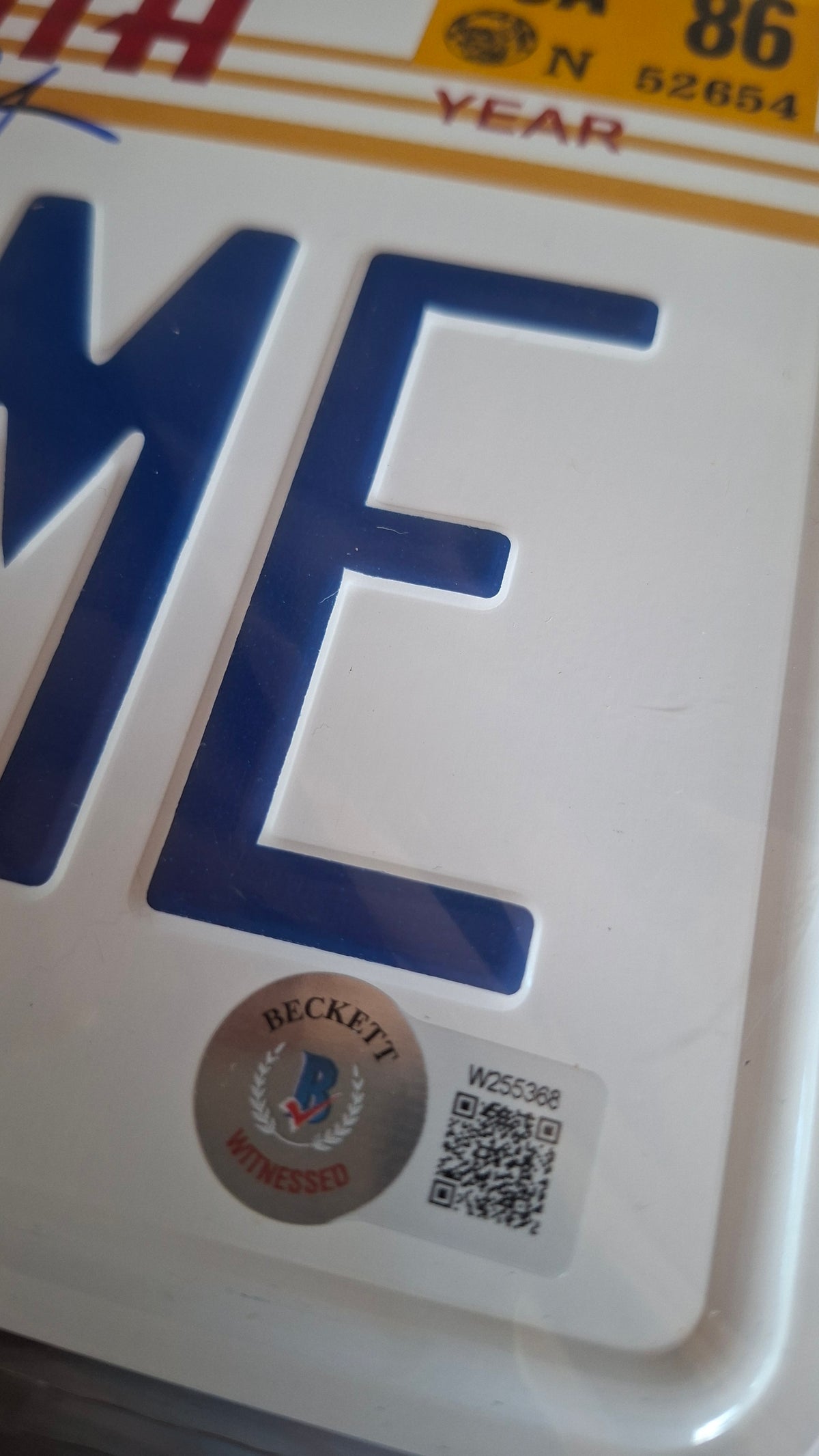 Retour vers le futur Plaque d'immatriculation signée par Claudia Wells - Beckett