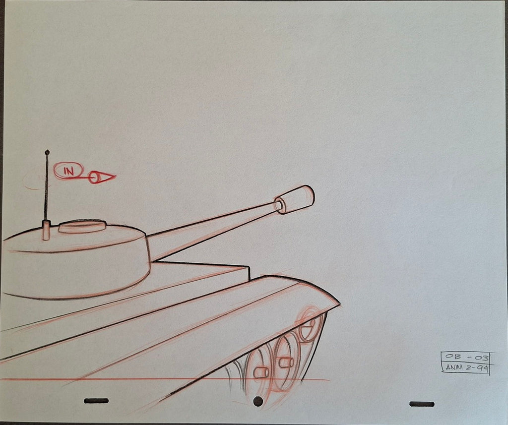 Lieux et situations diverses. Lot de 3 croquis originaux Les Simpson utilisés pour la production 43