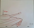 Lieux et situations diverses. Lot de 3 croquis originaux Les Simpson utilisés pour la production 43