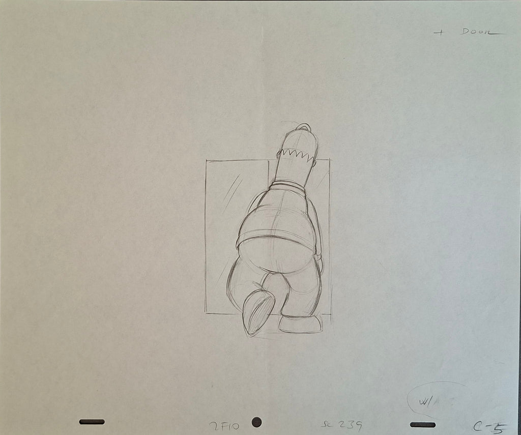 Croquis original Les Simpson utilisé pour la production du dessin animé 5