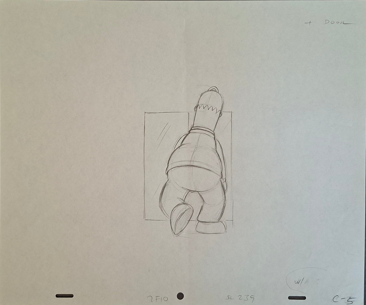 Croquis original Les Simpson utilisé pour la production du dessin animé 5