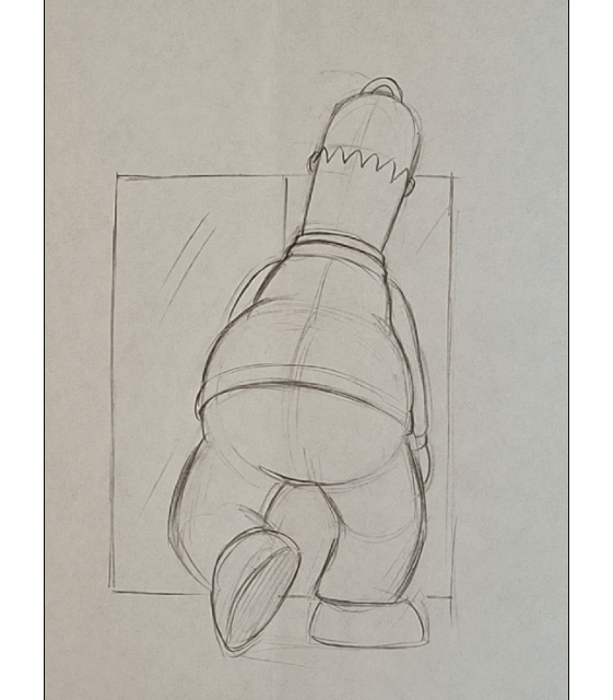 Croquis original Les Simpson utilisé pour la production du dessin animé 5