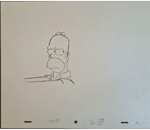 Lot de 2 croquis originaux Les Simpson utilisé pour la production du dessin animé 7
