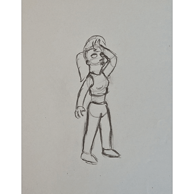 Personnages divers. Lot de 3 croquis originaux Les Simpson utilisés pour la production 38