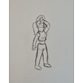 Personnages divers. Lot de 3 croquis originaux Les Simpson utilisés pour la production 38