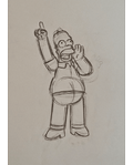 RARE Set of 4 original The Simpsons sketches used for the production of the cartoon 28