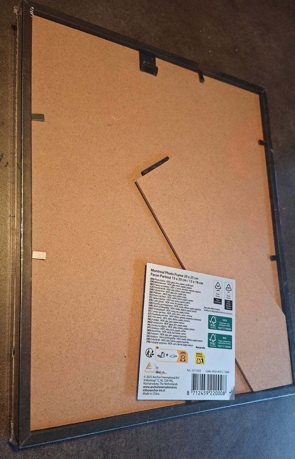 Option encadrement Caisse Américaine 200x250x21 mm