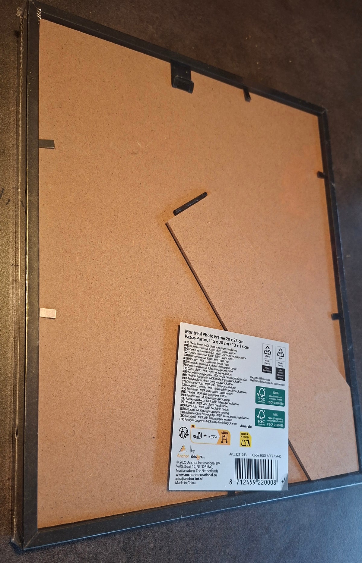 Option encadrement Caisse Américaine 200x250x21 mm