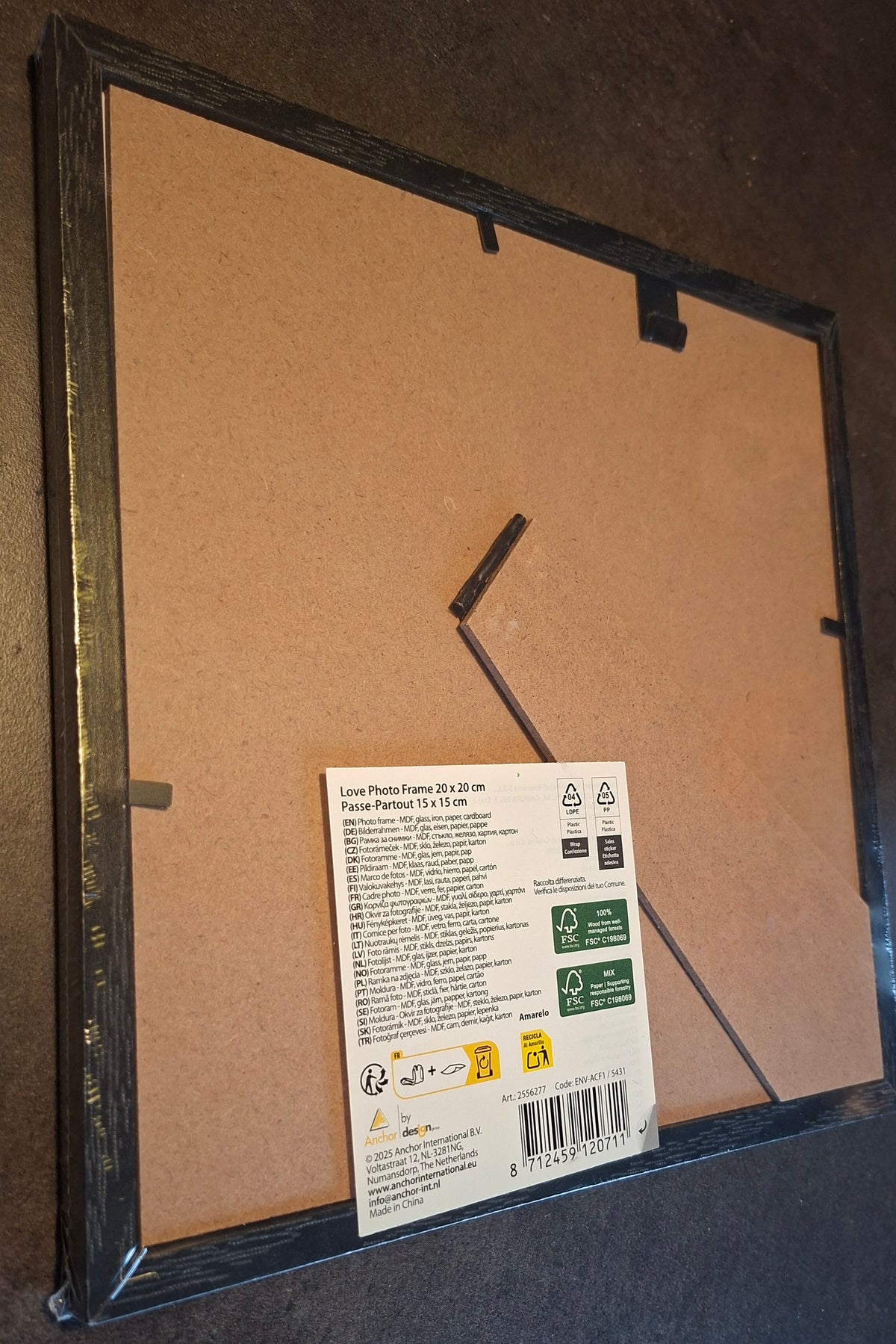 Option encadrement 200x200x13 mm