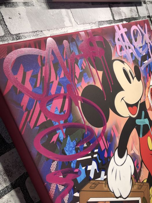 Dillon Boy Mickey Acrylique Oeuvre Originale COA acrylic canvas street art