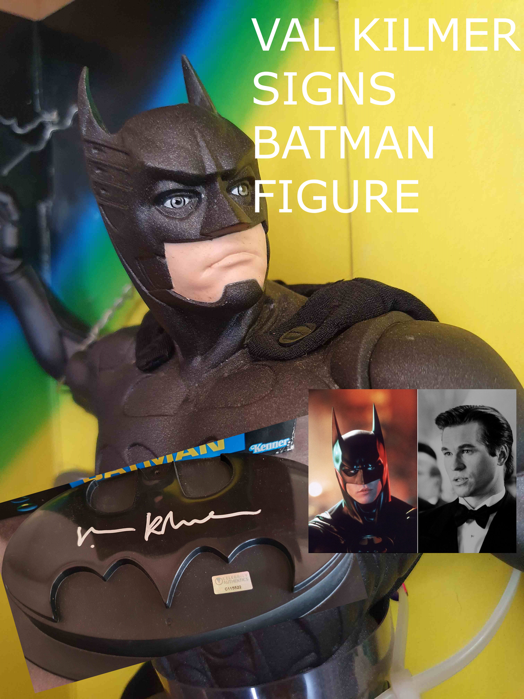 Batman figure signed by Val Kilmer