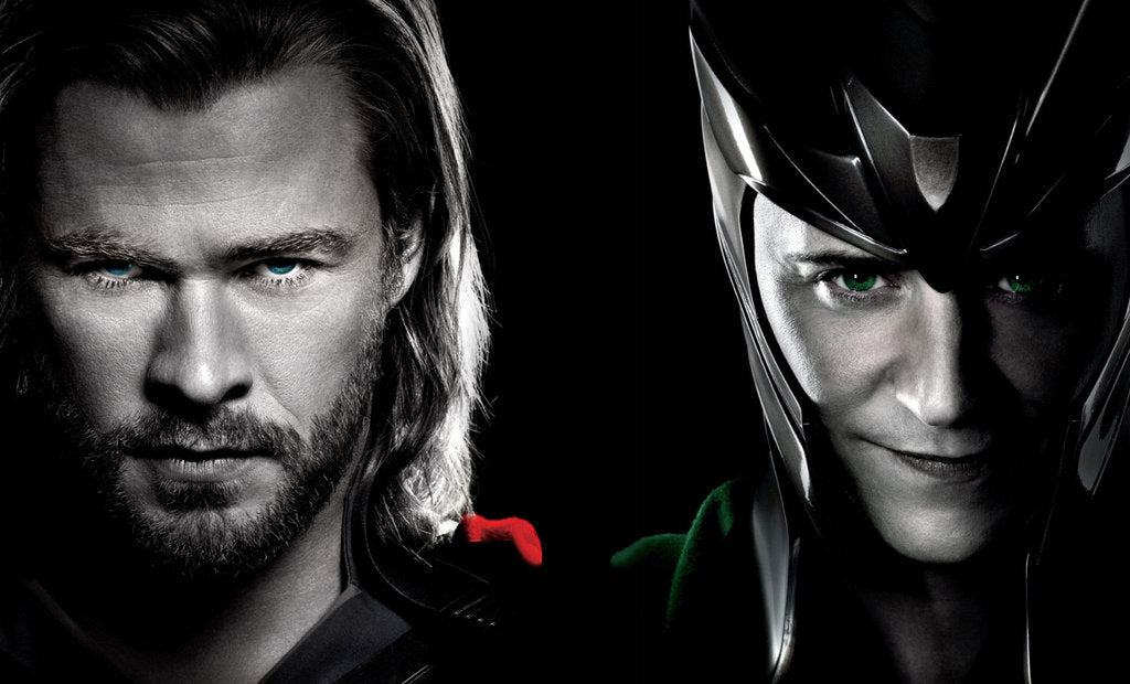 Affiche 101x68 THOR signée Hemsworth et Hiddleston Marvel Avengers