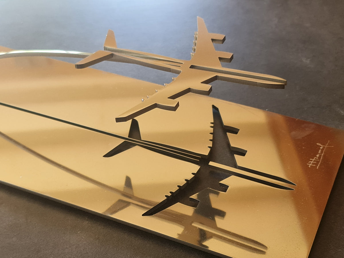 Sculpture Airbus A340 design signée